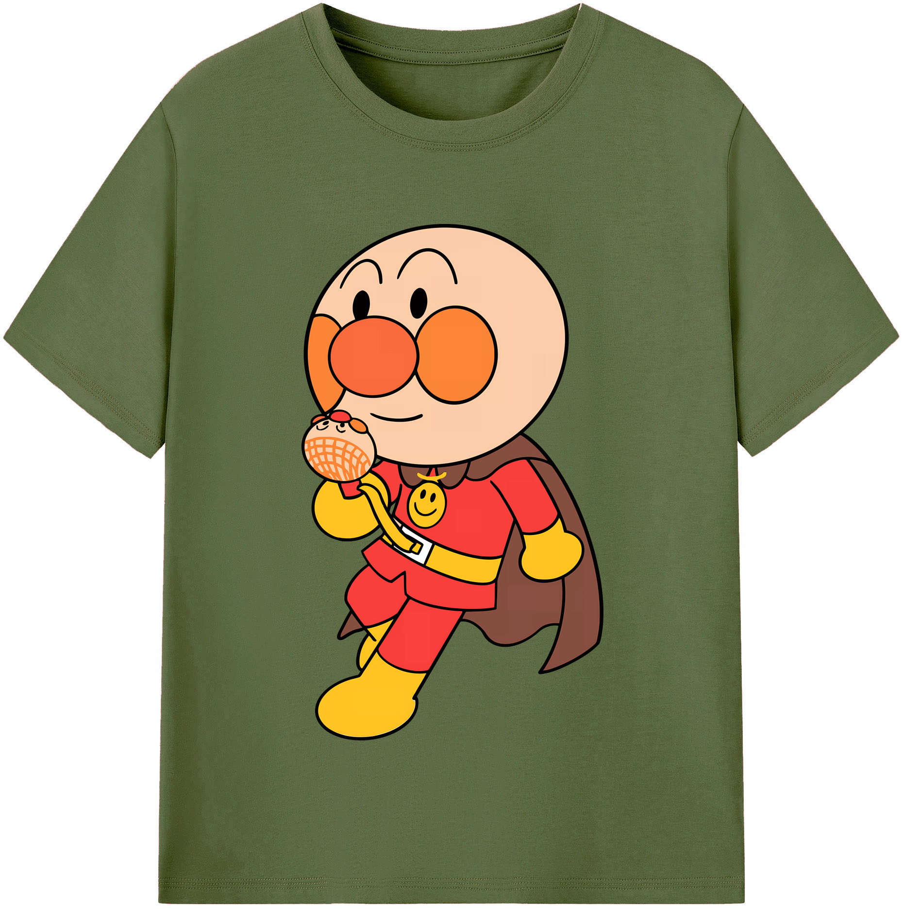 （画像用） アンパンマン Anpanman 綿100％半袖Tシャツ（フロントプリント）